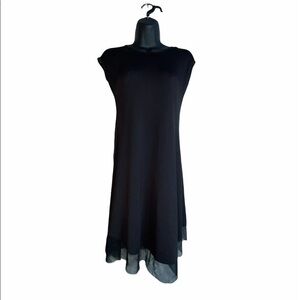 A to Z Black Asymmetrical Mesh Dress Women's Size XS
